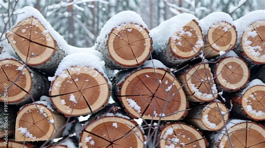 snow dusted firewood stack: a winter's cozy rustic detail | winter, rustic, nature, cozy, seasonal theme