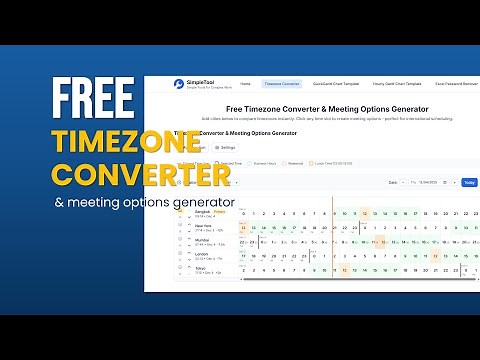 Best Free Timezone Converter Tool - Schedule International Meetings in Seconds