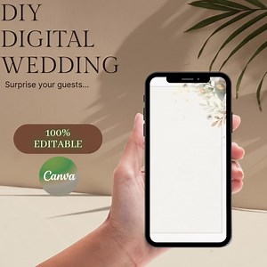 Rustic Wedding Invitation Template • Editable Canva Invite • Country Wedding Set • Digital Invitation Download • Boho Printable - Etsy