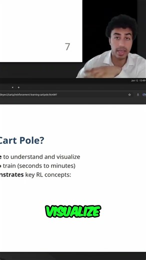 Cart-Pole: The Simple Start to Reinforcement Learning! #shorts
