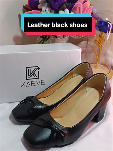 Quality Black Leather Heels for School