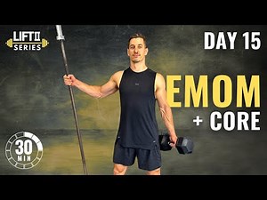 30 Min EMOM + ABS BARBELL WORKOUT | Functional Training