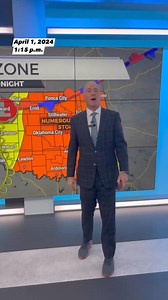 100K views · 509 reactions | Oklahoma City. Severe weather update. 1:15 p.m., April 1. Have a weather safety plan! #weather #storms #severeweather #okc #oklahoma #oklahomacity #tornado #hail | KWTV - NEWS 9 | Facebook