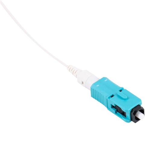 SimplyFIBER SC/PC Multimode Mechanical Connector w/ High Clarity Matching Gel, 50µm, OM3/4, 250/900µm Fiber, Aqua