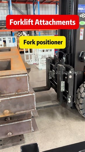 Heavy-Duty Fork Positioner Forklift Attachment Hydraulic Width Adjuster for Container & Heavy Cargo