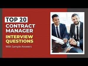 Contract Manager Interview Question and Answers for 2025