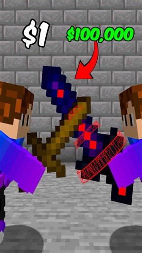 Minecraft $1 vs $100,000 Sword