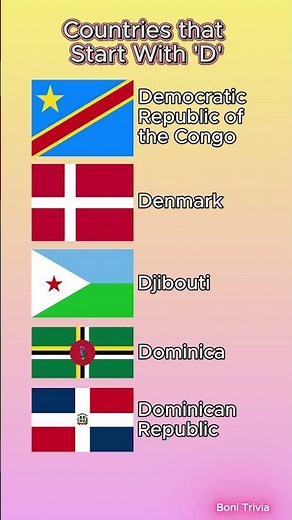 Countries that Start with D #country #flag