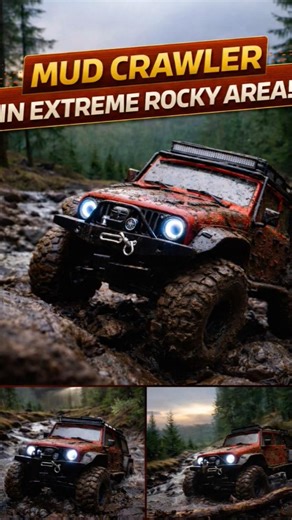 RC Mud Crawler in Extreme Rocky Area | Insane Off Road Trail & Water Crossing Adventure #rockcrawler