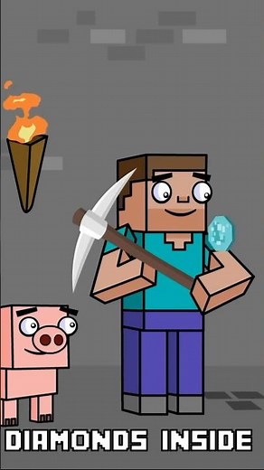Diamonds😱💎 - minecraft #minecraft #shorts #trollface #gaming #sigmaboy #steve #animation #funny