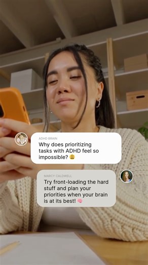 Psychologist | Adult ADHD Specialist on Instagram: "Does your brain feel like a browser with 50 tabs open? 😵‍💫 When you have ADHD, prioritizing often just means doing the thing that’s panicking you the most. But living in emergency mode is exhausting! The shift: Front-load the hard stuff! Plan your priorities when your brain is at its best! A simple 5-step method, starting with a brain dump and ending with a tool called the Eisenhower Matrix, can help you: 🧠 Clear the mental clutter 🔎 Focus