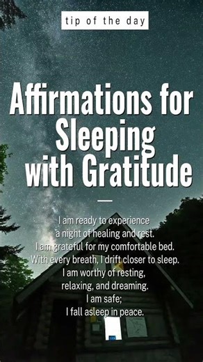 “Sleep with Gratitude ✨ Night Affirmations” #deepsleep #rainsounds #stressrelief