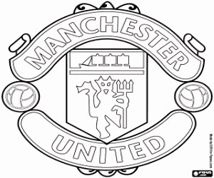Manchester United FC badge coloring page printable game