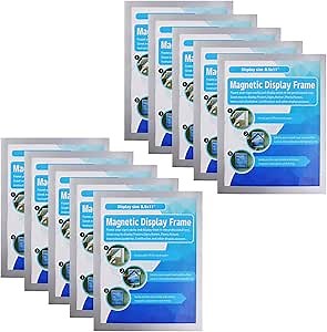 Self-Adhesive Magnetic Document Sign Holder 8.5X11'',Silver,Pack of 10