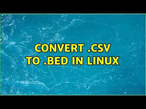Convert .csv to .bed in linux