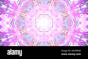 Seamless tunnel video loop with vibrant colors and intricate patterns for screensaver display