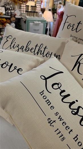 11 reactions | Fresh restock on our custom town pillows! Radcliff, Vine Grove, Elizabethtown, Louisville, Fort Knox, Rineyville & Kentucky! We can custom order any town or city too! | The Red Brick Cottage | Facebook