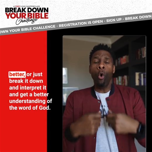 Struggling to Understand the Bible? 🤔 Do you want to experience more confidence in what you believe and why you believe it? 😩 Do you ever feel insecure about your knowledge of the word of God? 😅 Maybe you feel like you “should know more” since you’ve been saved for such a long time… If that's you, then sign up for my FREE 3-day LIVE Break Down Your Bible Challenge (Feb 17-19)! Click the link below! | Allen Parr