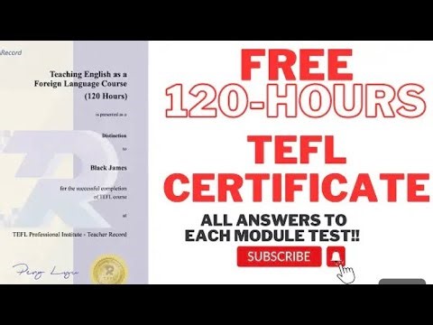 TEFL CERTIFICATE TEST ANSWERS || MODULE 4