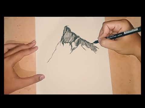 Tutorial menggambar gunung menggunakan drawing pen