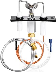 Hiorucet IPI Pilot Assembly 2090-012 Natural Gas for Heatilator, Heat-N-Glo, Quadra-Fire, Outdoor Lifestyle and Majestic Fireplaces Parts, Heatilator NDV4236I Pilot Assembly Igniter SRV2090-012.
