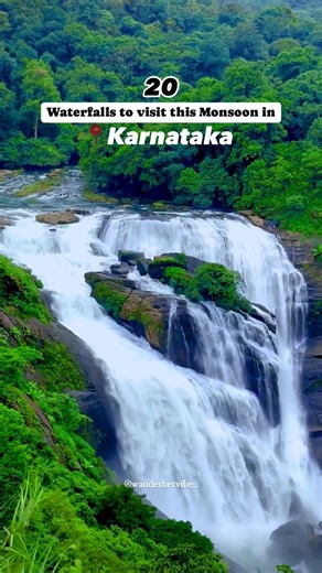 20 Beautiful Waterfalls to visit this Monsoon in 📍Karnataka 1.Jog Falls: 400 km 2.Iruppu Falls: 260 km 3.Sirimane Falls: 300 km 4.Abbey Falls: 270 km 5.Hebbe Falls: 280 km 6.Unchalli Falls: 450 km 7.Magod Falls: 500 km 8.Gokak Falls: 520 km 9.Chunchi Falls: 90 km 10.Hogenakkal Falls: 180 km 11.Sathodi Falls: 450 km 12.Lalguli Falls: 500 km 13.Kalhatti Falls: 280 km 14.Mallalli Falls: 255 km 15.Simbola falls: 545 km 16.Apsarakonda Falls: 470 km 17.Kunchikal Falls: 430 km 18.Hanuman Gundi Falls: 