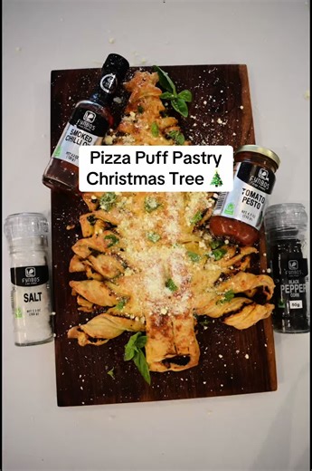 Pizza Puff Pastry Christmas Tree Appetizer Recipe