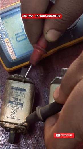 High Breaking Capacity fuse link test with multimeter #industrialelectrician #electricaltesting