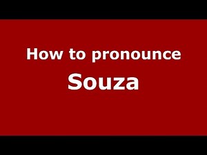How to pronounce Souza (Spanish/Argentina) - PronounceNames.com