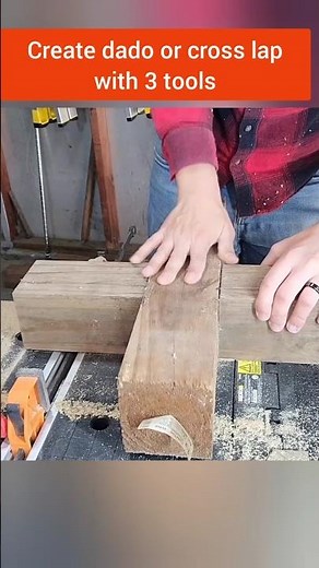 How to create dado or cross lap joints in 4x4 wood with 3 tools! #shorts
