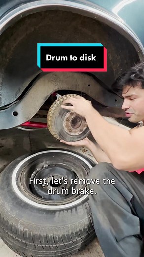 Drum brakes to disk brakes full video! #diy #carsoftiktok #gbody #montecarlo