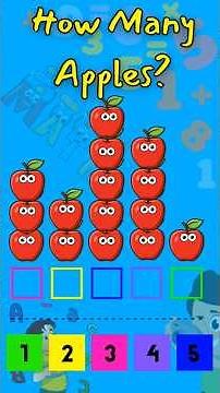 🧮 How Many Apples? 🍎 | Fun Counting Game for Kids | Learn Numbers 1 to 5 | #Shorts