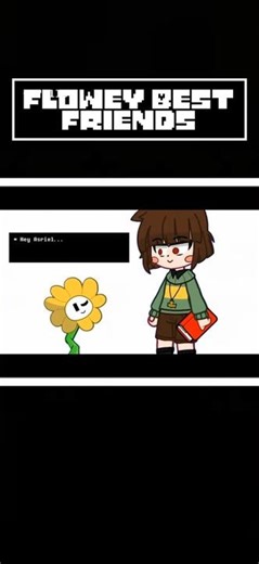 Flowey with Chara/Frisk#shorts #undertale #deltarune #gacha