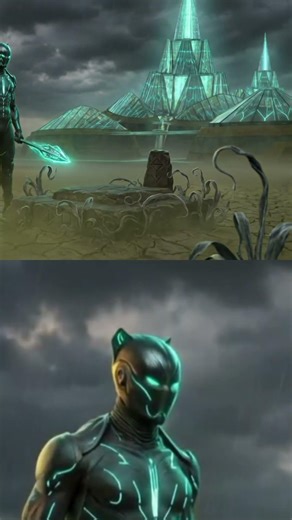 Futuristic Warrior Fights Alien Takeover With Glowing Spear! #shorts