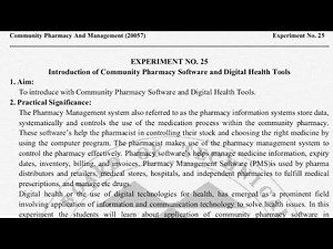 CPM Expt 25 | Introduction of Community Pharmacy Software & Digital Health Tools | Bright Pharma |