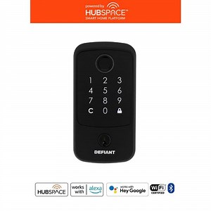 Reviews for Defiant Square Fingerprint Matte Black Electronic Single Cylinder Deadbolt Wi-Fi Enabled Powered by Hubspace | Pg 2 - The Home Depot