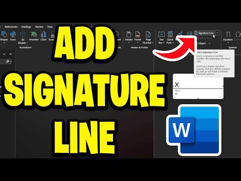 How To Add Signature Line In Word - Full Guide