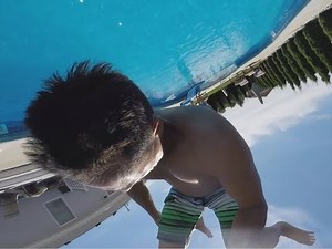 GoPro HD: Front Flip off Diving Board into Pool using GoPole Accessory