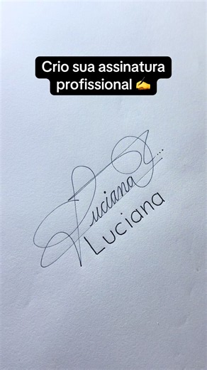 Assinatura com nome Luciana ✍️ Signature for name Luciana Crio a sua acesse o link no meu perfil #assinatura #signature #firma #rubrica
