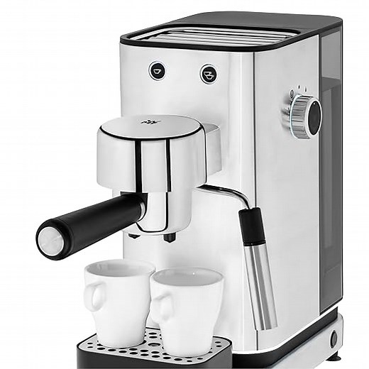 WMF Lumero Espressomaschine Siebträger 1400 Watt, Siebträgermaschine, 3 Einsätzen, für 1-2 Tassen Espresso, auch für Pads, 15 bar, Tassenabstellfläche, Milchaufschäumdüse, edelstahl matt