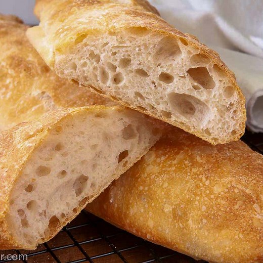 Rustic Ciabatta with Biga (Bread Machine Dough)