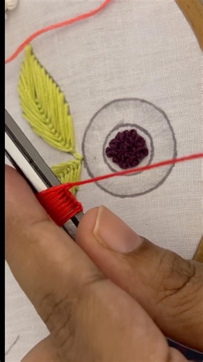 Simple 3d flower embroidery pattern