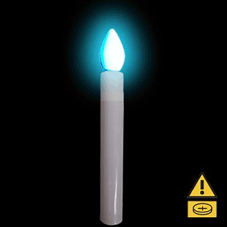 LED Candles for Carols - 15cm Rainbow Flicker Candle