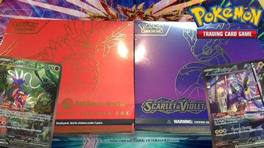 Pokemon Center Exclusive Scarlet and Violet Elite Trainer Box Opening