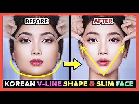 ✨ GET V-SHAPE JAWLINE + V-SHAPE CHIN KOREAN FACE EXERCISE & MASSAGE | Get Slim & Small V-line face
