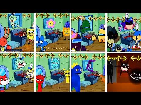 ALL The Best SpongeBob Songs Remixes (Krusty Karoling) █ Mr. Krabs Angry FNF
