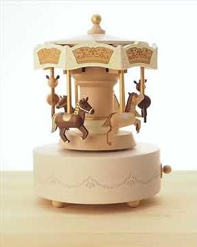 Wooderful Life Double Around Carousel Musical Box