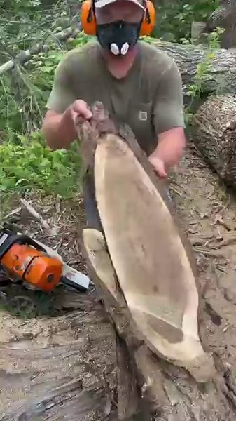 Cutting ovals for future decorative woodworking projects! Granberg chainsaw mill!