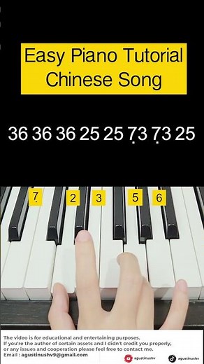 Easy China Song - Easy Piano Tutorial #piano #pianotutorial #easypiano