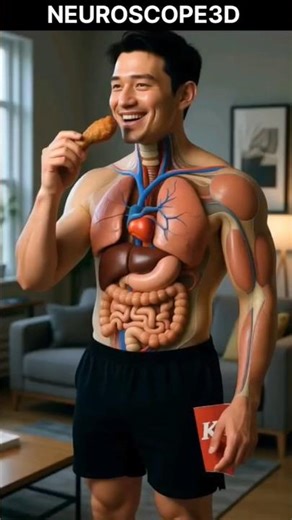 The Journey of Fried Chicken: A 3D Human Digestion Animation